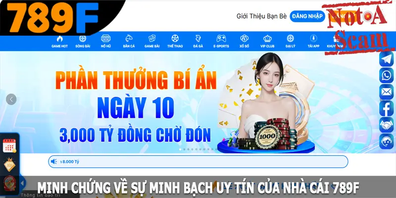 Minh chứng về sự minh bạch uy tín của nhà cái 789F